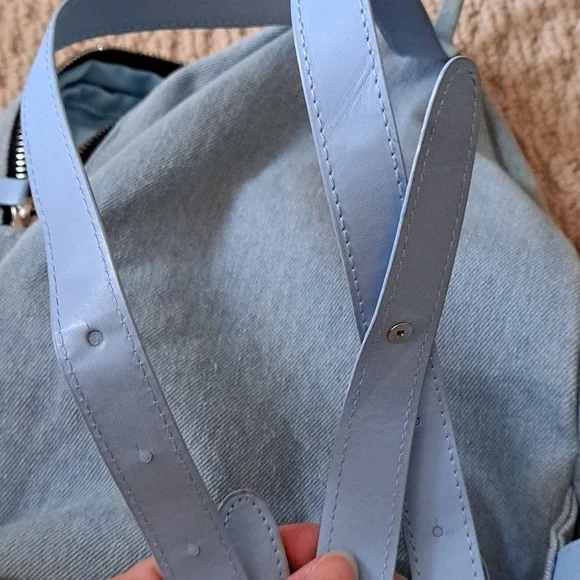 Guess Mini Denim Backpack, Light Blue - Picture 6 of 10